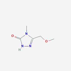 molecular formula C5H9N3O2 B2936901 3-(甲氧基甲基)-4-甲基-4,5-二氢-1H-1,2,4-三唑-5-酮 CAS No. 135302-10-2