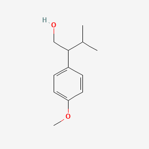 molecular formula C12H18O2 B2936903 2-(4-Methoxyphenyl)-3-methylbutan-1-ol CAS No. 956498-06-9