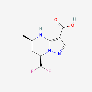 molecular formula C9H11F2N3O2 B2936908 (5R,7R)-7-(Difluoromethyl)-5-methyl-4,5,6,7-tetrahydropyrazolo[1,5-a]pyrimidine-3-carboxylic acid CAS No. 2126143-94-8