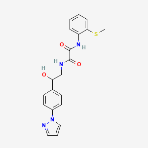 N'-{2-hydroxy-2-[4-(1H-pyrazol-1-yl)phenyl]ethyl}-N-[2-(methylsulfanyl)phenyl]ethanediamide