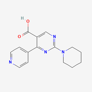 2-Piperidino-4-(4-pyridyl)-5-pyrimidinecarboxylic acid