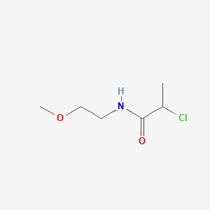 molecular formula C6H12ClNO2 B2936915 2-chloro-N-(2-methoxyethyl)propanamide CAS No. 923225-03-0