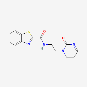 molecular formula C14H12N4O2S B2936928 N-(2-(2-oxopyrimidin-1(2H)-yl)ethyl)benzo[d]thiazole-2-carboxamide CAS No. 2177060-92-1
