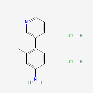 molecular formula C12H14Cl2N2 B2936933 3-Methyl-4-(pyridin-3-yl)aniline dihydrochloride CAS No. 2172097-29-7