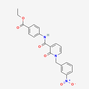 molecular formula C22H19N3O6 B2936934 4-(1-(3-硝基苄基)-2-氧代-1,2-二氢吡啶-3-甲酰氨基)苯甲酸乙酯 CAS No. 900009-36-1