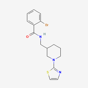 molecular formula C16H18BrN3OS B2936938 2-bromo-N-((1-(thiazol-2-yl)piperidin-3-yl)methyl)benzamide CAS No. 1705926-32-4