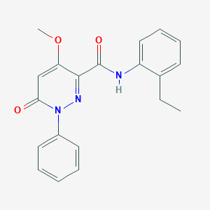 molecular formula C20H19N3O3 B2936945 N-(2-乙基苯基)-4-甲氧基-6-氧代-1-苯基-1,6-二氢吡哒嗪-3-甲酰胺 CAS No. 1004640-21-4