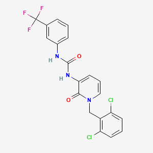 molecular formula C20H14Cl2F3N3O2 B2936946 1-[1-[(2,6-二氯苯基)甲基]-2-氧代吡啶-3-基]-3-[3-(三氟甲基)苯基]脲 CAS No. 400084-72-2