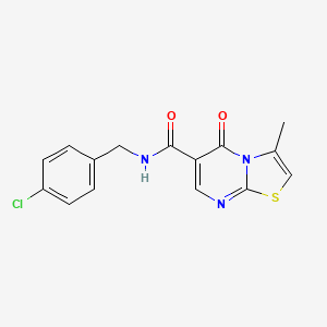 N-[(4-chlorophenyl)methyl]-3-methyl-5-oxo-5H-[1,3]thiazolo[3,2-a]pyrimidine-6-carboxamide