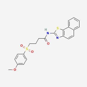 molecular formula C22H20N2O4S2 B2936949 4-((4-methoxyphenyl)sulfonyl)-N-(naphtho[2,1-d]thiazol-2-yl)butanamide CAS No. 941967-66-4