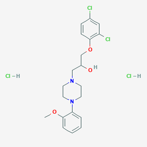 molecular formula C20H26Cl4N2O3 B2936972 1-(2,4-dichlorophenoxy)-3-[4-(2-methoxyphenyl)piperazin-1-yl]propan-2-ol Dihydrochloride CAS No. 474257-18-6