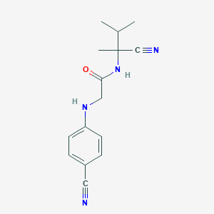 molecular formula C15H18N4O B2936977 N-(1-cyano-1,2-dimethylpropyl)-2-[(4-cyanophenyl)amino]acetamide CAS No. 1209219-75-9