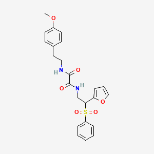 N1-(2-(furan-2-yl)-2-(phenylsulfonyl)ethyl)-N2-(4-methoxyphenethyl)oxalamide