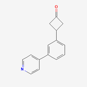 3-(3-Pyridin-4-ylphenyl)cyclobutan-1-one