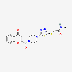 N-methyl-2-((5-(4-(4-oxo-4H-chromene-2-carbonyl)piperazin-1-yl)-1,3,4-thiadiazol-2-yl)thio)acetamide