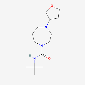 molecular formula C14H27N3O2 B2937010 N-(tert-butyl)-4-(tetrahydrofuran-3-yl)-1,4-diazepane-1-carboxamide CAS No. 2319807-33-3