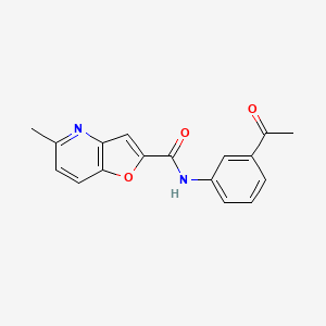 molecular formula C17H14N2O3 B2937020 N-(3-乙酰基苯基)-5-甲基呋喃并[3,2-b]吡啶-2-甲酰胺 CAS No. 941928-42-3