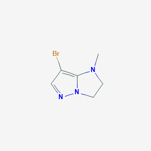 molecular formula C6H8BrN3 B2937030 7-bromo-1-methyl-1H,2H,3H-pyrazolo[1,5-a]imidazole CAS No. 118767-86-5
