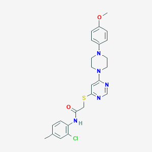 molecular formula C24H26ClN5O2S B2937040 3-氯-N-{1,3-二乙基-6-[(4-甲基苯基)磺酰基]-2-氧代-2,3-二氢-1H-苯并咪唑-5-基}苯甲酰胺 CAS No. 1251693-95-4