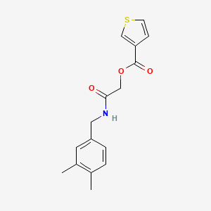 2-((3,4-Dimethylbenzyl)amino)-2-oxoethyl thiophene-3-carboxylate