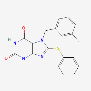 3-methyl-7-[(3-methylphenyl)methyl]-8-(phenylsulfanyl)-2,3,6,7-tetrahydro-1H-purine-2,6-dione