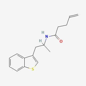 N-[1-(1-benzothiophen-3-yl)propan-2-yl]pent-4-enamide