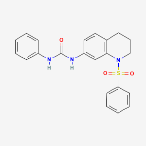 1-Phenyl-3-(1-(phenylsulfonyl)-1,2,3,4-tetrahydroquinolin-7-yl)urea