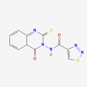 N-(4-oxo-2-sulfanylidene-1,2,3,4-tetrahydroquinazolin-3-yl)-1,2,3-thiadiazole-4-carboxamide