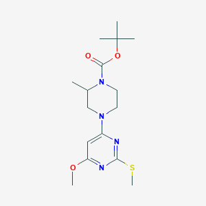 tert-Butyl 4-(6-methoxy-2-(methylthio)pyrimidin-4-yl)-2-methylpiperazine-1-carboxylate
