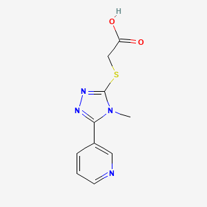 molecular formula C10H10N4O2S B2937088 (4-甲基-5-吡啶-3-基-4H-[1,2,4]三唑-3-基硫代)-乙酸 CAS No. 333418-58-9