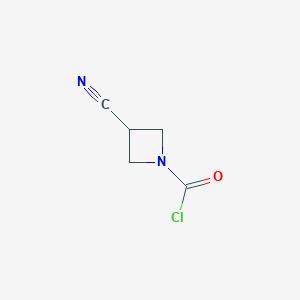 molecular formula C5H5ClN2O B2937090 3-Cyanoazetidine-1-carbonyl chloride CAS No. 1334511-73-7
