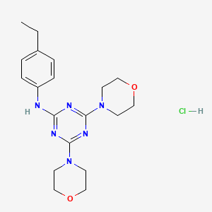 N-(4-ethylphenyl)-4,6-dimorpholino-1,3,5-triazin-2-amine hydrochloride