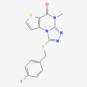 1-((4-fluorobenzyl)thio)-4-methylthieno[2,3-e][1,2,4]triazolo[4,3-a]pyrimidin-5(4H)-one