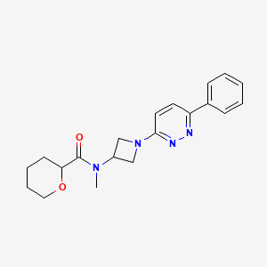 N-Methyl-N-[1-(6-phenylpyridazin-3-yl)azetidin-3-yl]oxane-2-carboxamide