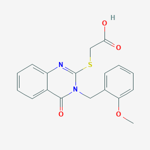 2-({3-[(2-Methoxyphenyl)methyl]-4-oxo-3,4-dihydroquinazolin-2-yl}sulfanyl)acetic acid