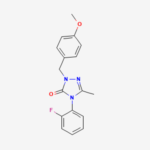 molecular formula C17H16FN3O2 B2937098 4-(2-fluorophenyl)-2-(4-methoxybenzyl)-5-methyl-2,4-dihydro-3H-1,2,4-triazol-3-one CAS No. 860784-84-5