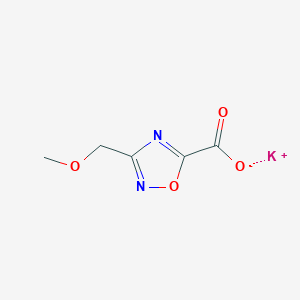 molecular formula C5H5KN2O4 B2937100 Potassium;3-(methoxymethyl)-1,2,4-oxadiazole-5-carboxylate CAS No. 2230803-18-4