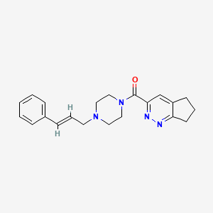 6,7-Dihydro-5H-cyclopenta[c]pyridazin-3-yl-[4-[(E)-3-phenylprop-2-enyl]piperazin-1-yl]methanone