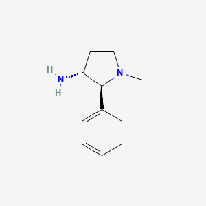 molecular formula C11H16N2 B2937105 (2S,3R)-1-Methyl-2-phenylpyrrolidin-3-amine CAS No. 2227256-17-7