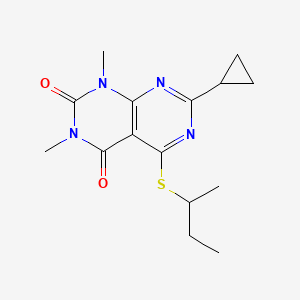 molecular formula C15H20N4O2S B2937117 5-(sec-butylthio)-7-cyclopropyl-1,3-dimethylpyrimido[4,5-d]pyrimidine-2,4(1H,3H)-dione CAS No. 863002-91-9