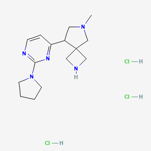 6-Methyl-8-(2-pyrrolidin-1-ylpyrimidin-4-yl)-2,6-diazaspiro[3.4]octane;trihydrochloride