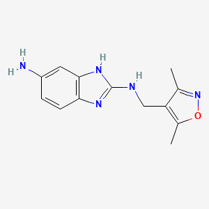 2-N-[(Dimethyl-1,2-oxazol-4-yl)methyl]-1H-1,3-benzodiazole-2,5-diamine