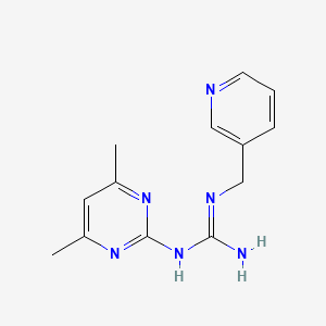 molecular formula C13H16N6 B2937135 N-(4,6-Dimethylpyrimidin-2-yl)-N'-(pyridin-3-ylmethyl)guanidine CAS No. 675153-67-0