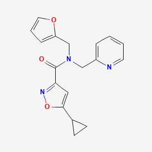 5-cyclopropyl-N-(furan-2-ylmethyl)-N-(pyridin-2-ylmethyl)isoxazole-3-carboxamide
