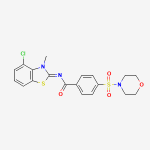 (E)-N-(4-chloro-3-methylbenzo[d]thiazol-2(3H)-ylidene)-4-(morpholinosulfonyl)benzamide