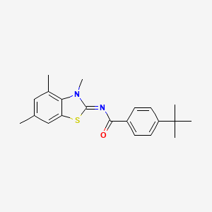 4-tert-butyl-N-(3,4,6-trimethyl-1,3-benzothiazol-2-ylidene)benzamide