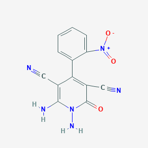 1,6-Diamino-4-(2-nitrophenyl)-2-oxo-1,2-dihydropyridine-3,5-dicarbonitrile