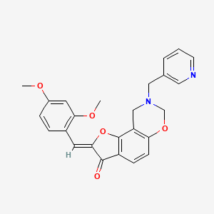 (Z)-2-(2,4-dimethoxybenzylidene)-8-(pyridin-3-ylmethyl)-8,9-dihydro-2H-benzofuro[7,6-e][1,3]oxazin-3(7H)-one