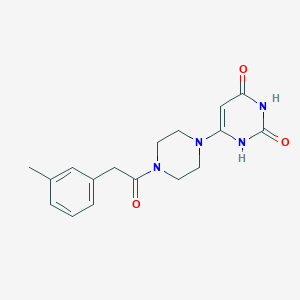 6-[4-[2-(3-Methylphenyl)acetyl]piperazin-1-yl]-1H-pyrimidine-2,4-dione