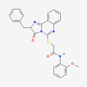 2-((2-benzyl-3-oxo-2,3-dihydroimidazo[1,2-c]quinazolin-5-yl)thio)-N-(2-methoxyphenyl)acetamide